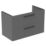Ideal Standard i.life B Wall Hung Vanity Unit with Black Handles & Basin Matt Quartz Grey 1000mm x 505mm x 630mm