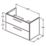 Ideal Standard i.life B Wall Hung Vanity Unit with Black Handles & Basin Matt Quartz Grey 1000mm x 505mm x 630mm