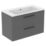 Ideal Standard i.life B Wall Hung Vanity Unit with Black Handles & Basin Matt Quartz Grey 1000mm x 505mm x 630mm