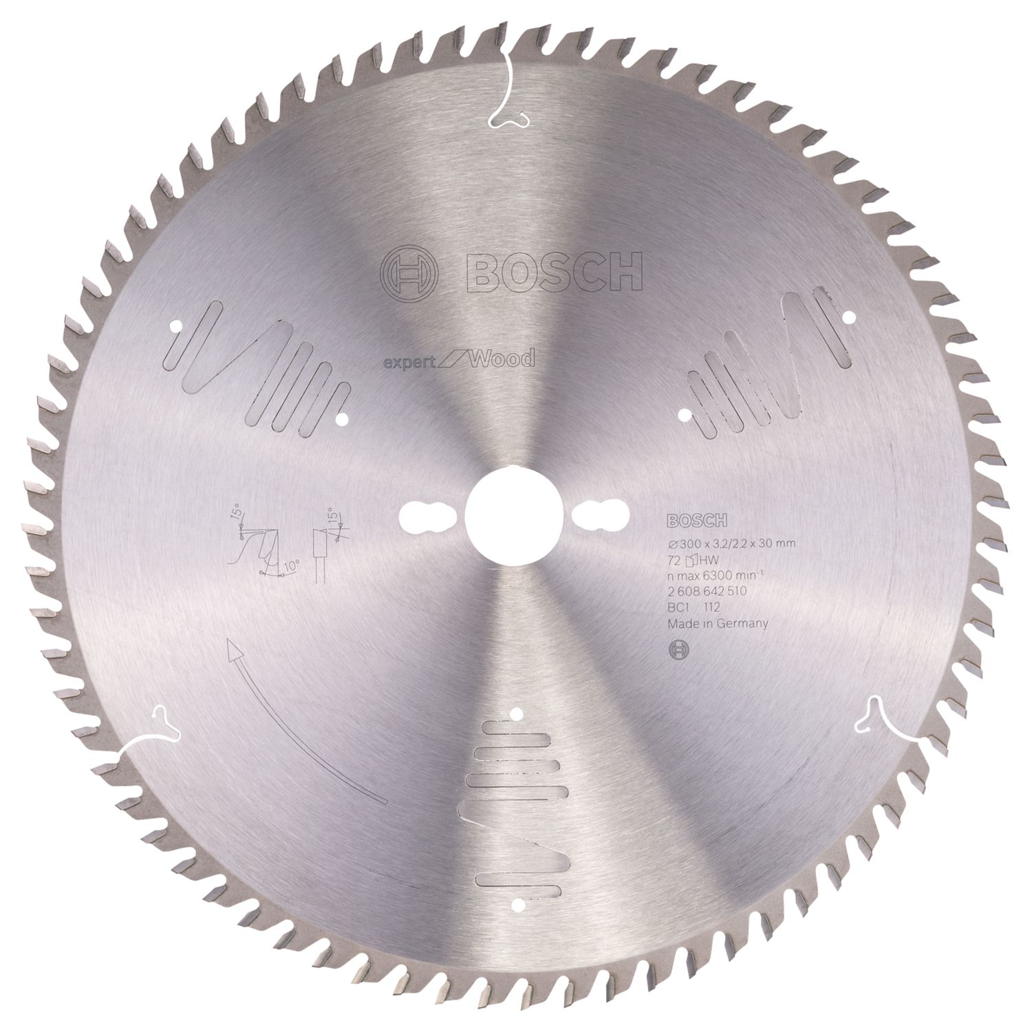 Bosch Expert Wood Circular Saw Blade 300mm x 30mm 72T (115KP)