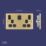 LAP  13A 2-Gang SP Switched Socket + 3A 22W 2-Outlet Type A & C USB Charger Satin Brass with Black Inserts