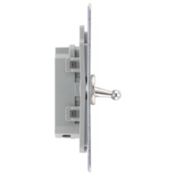 LAP  20A 16AX 1-Gang 2-Way Toggle Switch  Brushed Stainless Steel