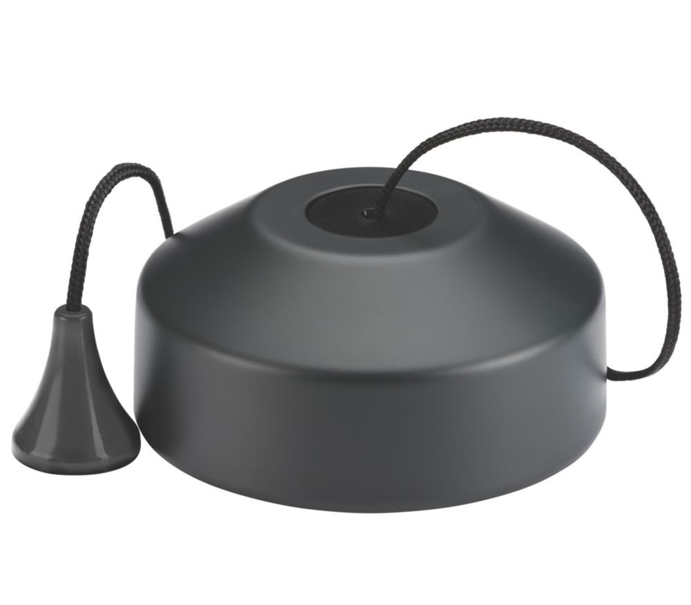 Knightsbridge 1Way LED Pull Cord Dimmer Anthracite Screwfix