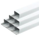 Deta TTE uPVC White Mini Trunking 38mm x 25mm x 2m 4 Pack