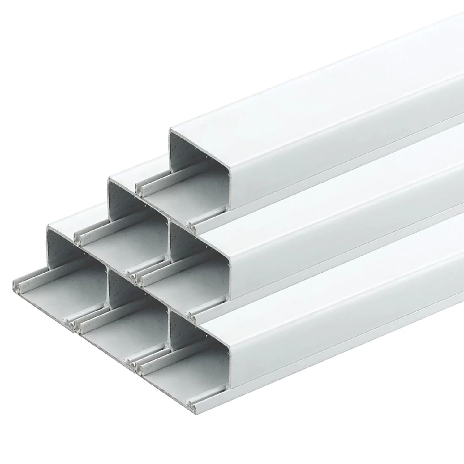 Deta TTE uPVC White Mini Trunking 38mm x 25mm x 2m 4 Pack (115VT)