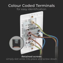 British General  45A 1-Gang DP Cooker Switch White with LED