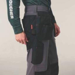 Hard Yakka Toughmaxx Lite Holster Work Trousers Graphite 36" W 32.5" L