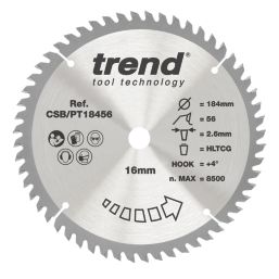 Trend CSB/PT18456 High Pressure Laminate Saw Blade 184mm x 16mm 56T