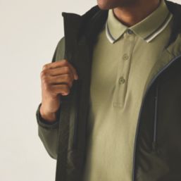Regatta Shorebay Waterproof Jacket Dark Khaki / Black X Large Size 52.7" Chest