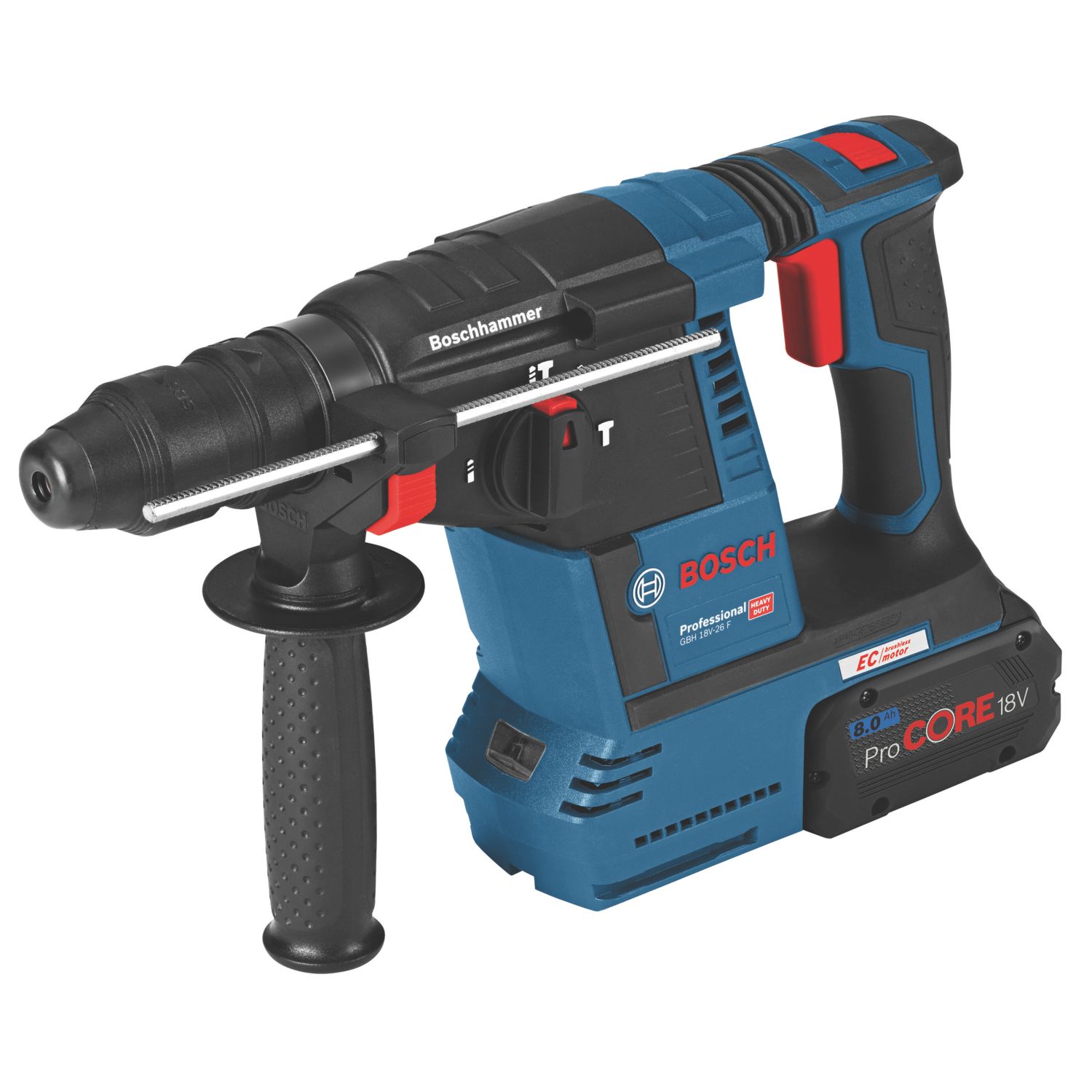 Bosch GBH 18V 26 F 3.1kg 18V 2 x 8.0Ah Li-Ion ProCORE Brushless Cordless SDS Plus Rotary Hammer Drill (116FV)