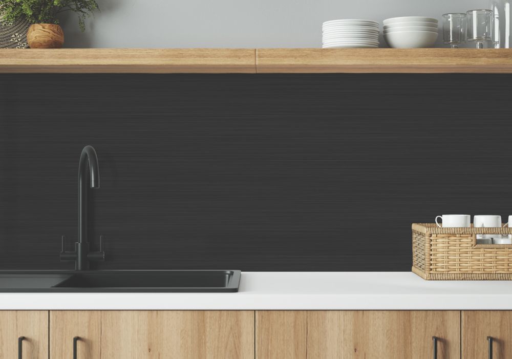 Wilsonart  Brushed Copper / Brushed Carbon Mid-Rise Splashback 3050mm x 600mm x 4mm