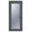 Crystal  Fully Glazed 1-Obscure Light Left-Handed Anthracite Grey uPVC Back Door 2090mm x 840mm