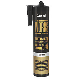 Geocel The Works Pro X Grab Adhesive White 290ml
