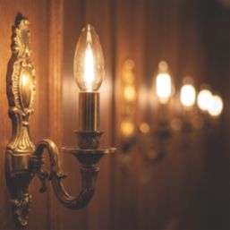 Calex  E14 Candle LED Light Bulb Gold 15lm 1W