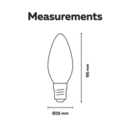 Calex  E14 Candle LED Light Bulb Gold 15lm 1W