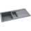 Abode Xcite 1.5 Bowl Granite Composite Kitchen Sink Grey Metallic Reversible 1000mm x 500mm