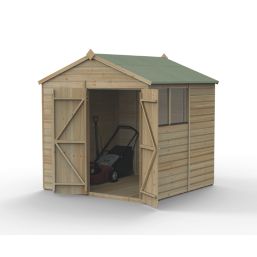 Forest Beckwood 7' x 7' (Nominal) Apex Shiplap Timber Shed with Base & Assembly