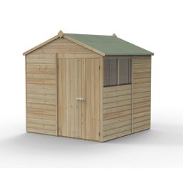 Forest Beckwood 7' x 7' (Nominal) Apex Shiplap Timber Shed with Base & Assembly