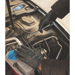 Site SDG310 Nitrile Powder-Free Disposable Grip Gloves Black X Large 50 Pack