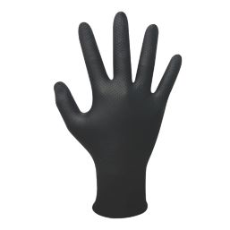 Site SDG310 Nitrile Powder-Free Disposable Grip Gloves Black X Large 50 Pack