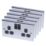 LAP  13A 2-Gang SP Switched Plug Sockets Polished Chrome  with Black Inserts 5 Pack
