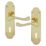 Cooke & Lewis Lulworth Lever on Backplate Lockable Handle Pair Polished Brass