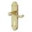 Cooke & Lewis Lulworth Lever on Backplate Lockable Handle Pair Polished Brass