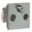 Knightsbridge  Triplex Modular Multimedia Socket Grey