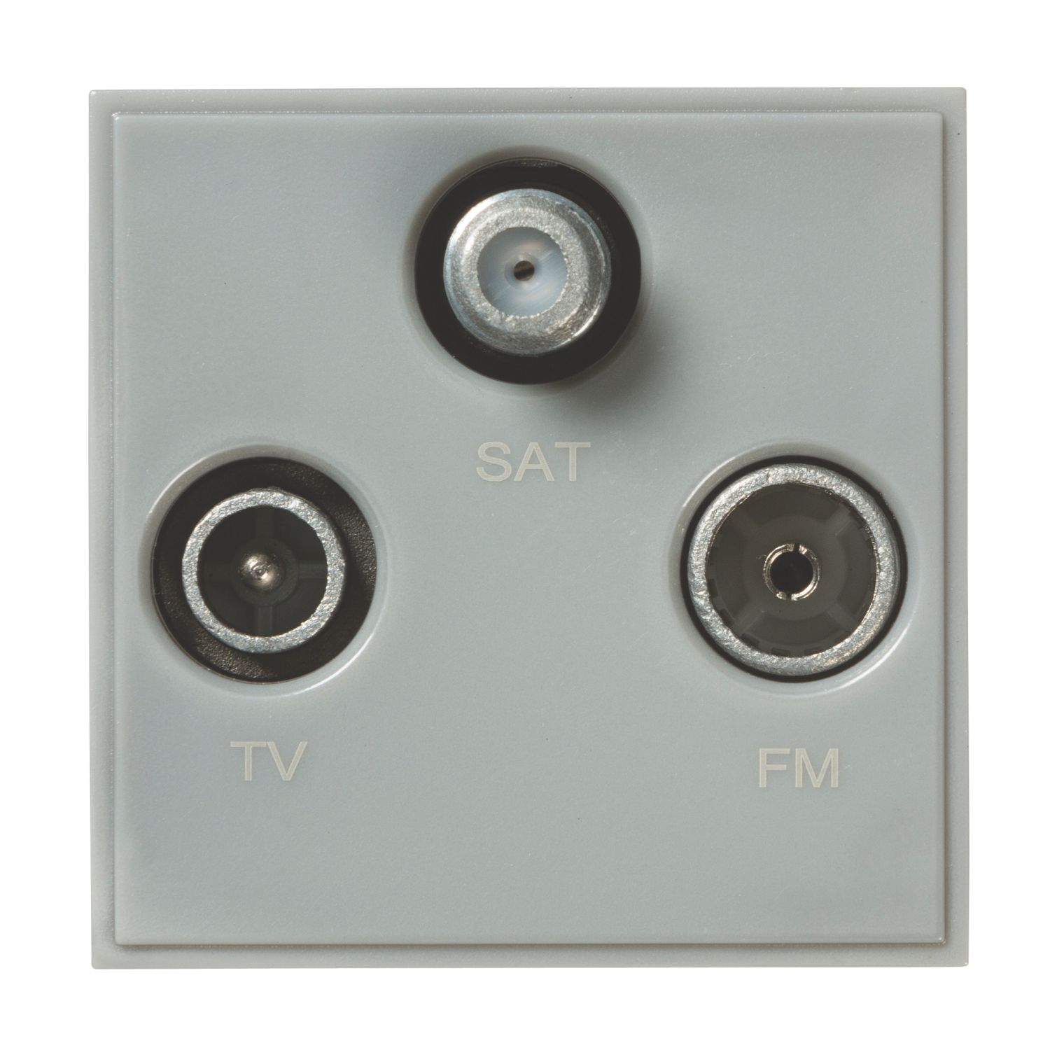 Knightsbridge Triplex Modular Multimedia Socket Grey (117CT)