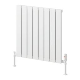 Reina Piatto Single 600mm x 595mm 1529BTU White Vertical Designer Radiator