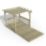 Forest Ultima 16' x 8' (Nominal) Flat Pergola & Decking Kit with 2 x Balustrades & Canopy