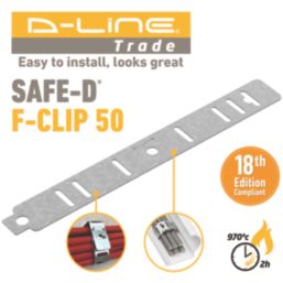 D-Line  Fire Rated Safe-D F-Clip 50mm 50 Pack