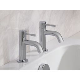 Bristan Mila Chrome 140mm Deck Mounted Lever 2 Tap Holes Bath Pillar Tap