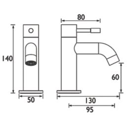 Bristan Mila Pillar Bath Taps 1 Pair - Screwfix