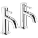 Bristan Mila Chrome 140mm Deck Mounted Lever 2 Tap Holes Bath Pillar Tap