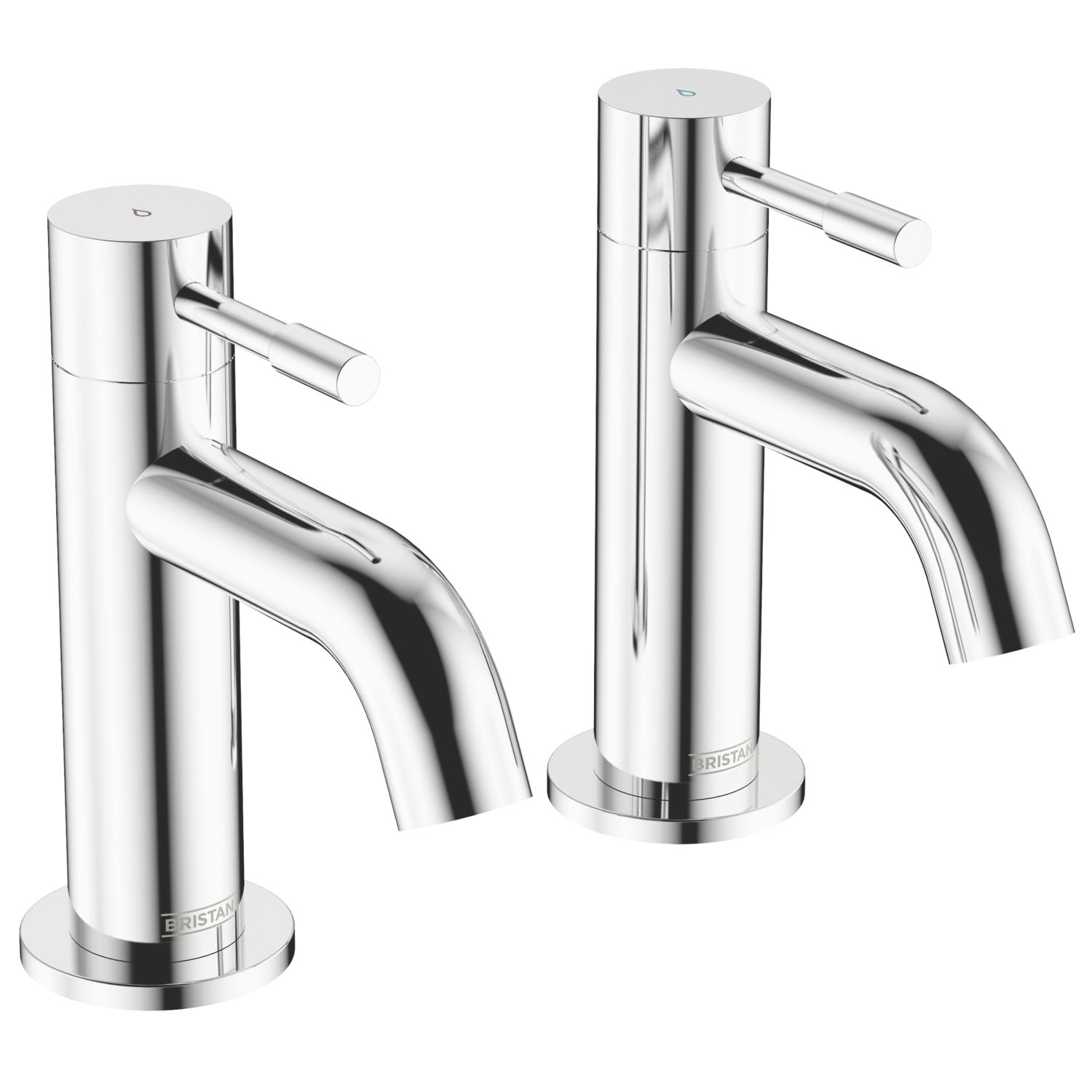 Bristan Mila Chrome 140mm Deck Mounted Lever 2 Tap Holes Bath Pillar Tap (117JE)