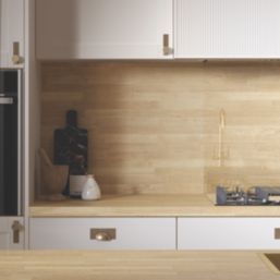 Wilsonart Natural Blocked Oak Matt Brown Wood Effect Laminate Worktop 3000mm x 620mm x 38mm