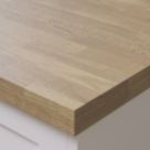 Wilsonart Natural Blocked Oak Matt Brown Wood Effect Laminate Worktop 3000mm x 620mm x 38mm