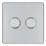 LAP  2-Gang 2-Way LED Dimmer Switch  Polished Chrome with Colour-Matched Inserts