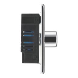 LAP  2-Gang 2-Way LED Dimmer Switch  Polished Chrome with Colour-Matched Inserts