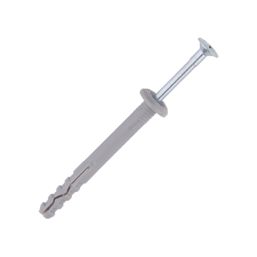 Easyfix  Nylon & Steel Mushroom Head Hammer Fixings 6mm x 80mm 50 Pack