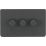 Knightsbridge  3-Gang 2-Way LED Intelligent Dimmer Switch  Anthracite