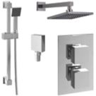 ETAL Wren Rear-Fed Concealed Polished Chrome Thermostatic Bar Mixer Shower