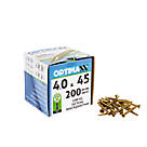 Optimaxx  PZ Countersunk Wood Screws 4 x 45mm 200 Pack