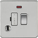 Knightsbridge SF6300FBC 13A Switched Fused Spur & Flex Outlet with LED Brushed Chrome