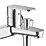 Hansgrohe Vernis Blend Wall-Mounted Bath Mixer with 2 Flow Rates (Exposed Installation) Chrome