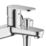 Hansgrohe Vernis Blend Chrome 114mm Wall Mounted Lever 2 Tap Holes Bath Mixer Tap