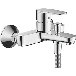 Hansgrohe Vernis Blend Wall-Mounted Bath Mixer with 2 Flow Rates (Exposed Installation) Chrome
