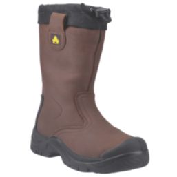 Amblers FS245 Antistatic Size 11  Brown Waterproof Steel Toe Cap Safety Rigger Boots