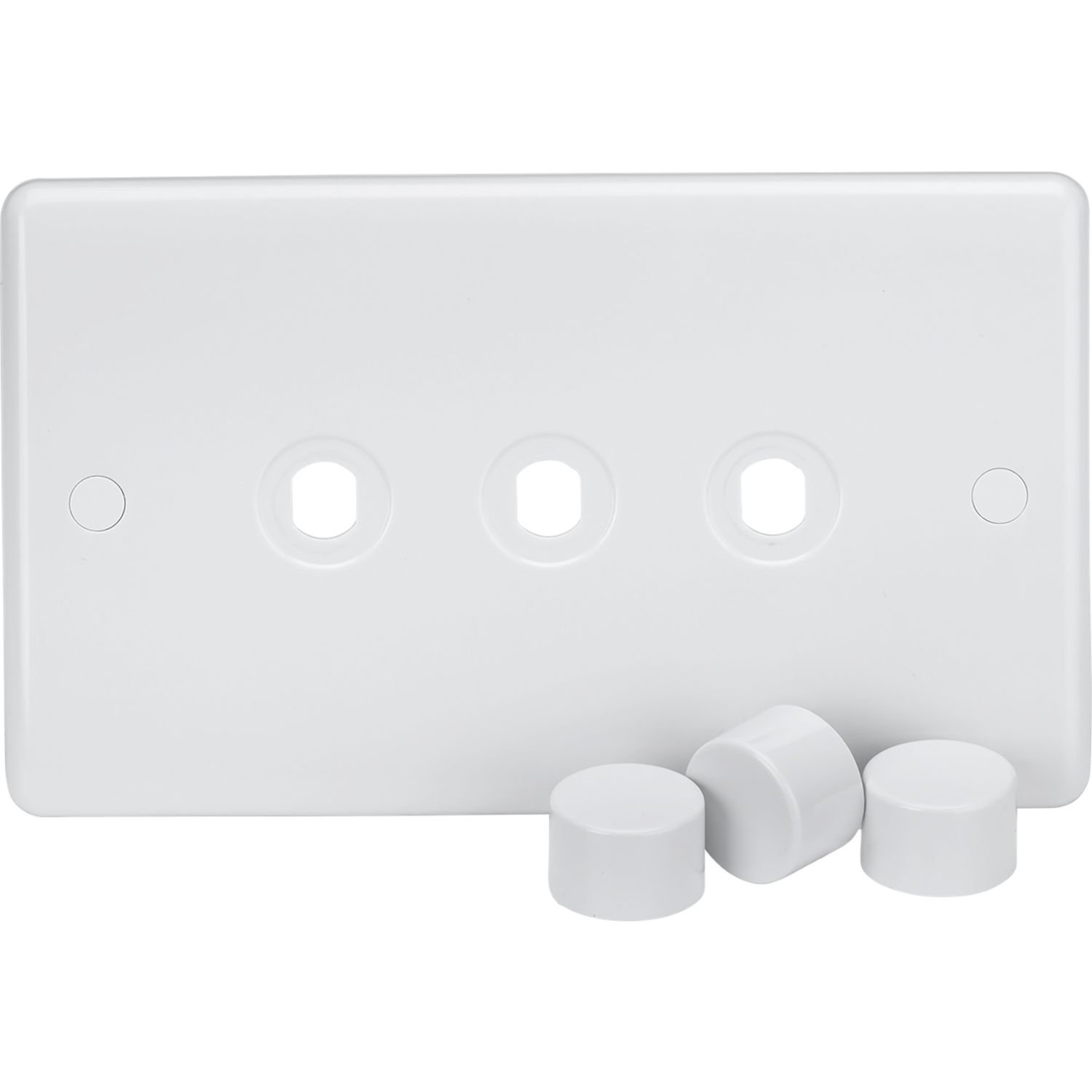Knightsbridge Curved Edge 3-Gang Modular Dimmer Switch White (117YA)